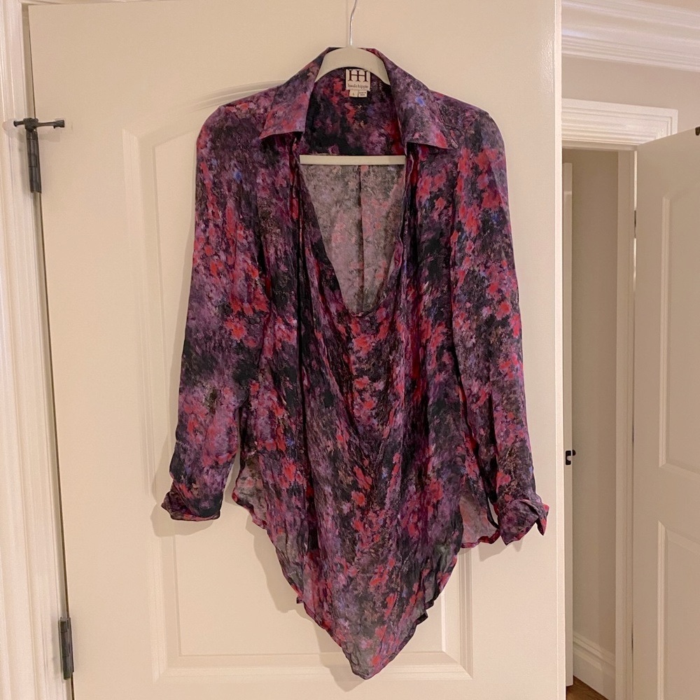 Haute Hippie for Bergdorf Goodman Floral Top size Large